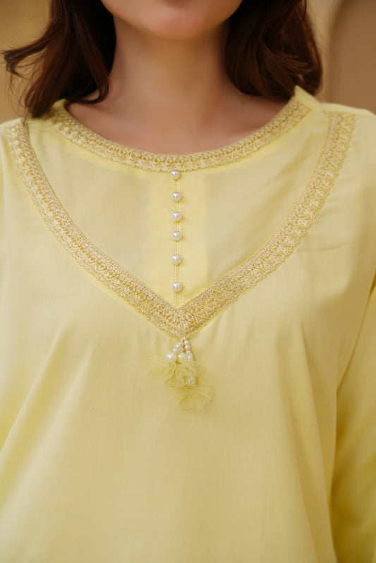 BUTTER GLOW – Butter Yellow Premium Cotton 2-Piece Set