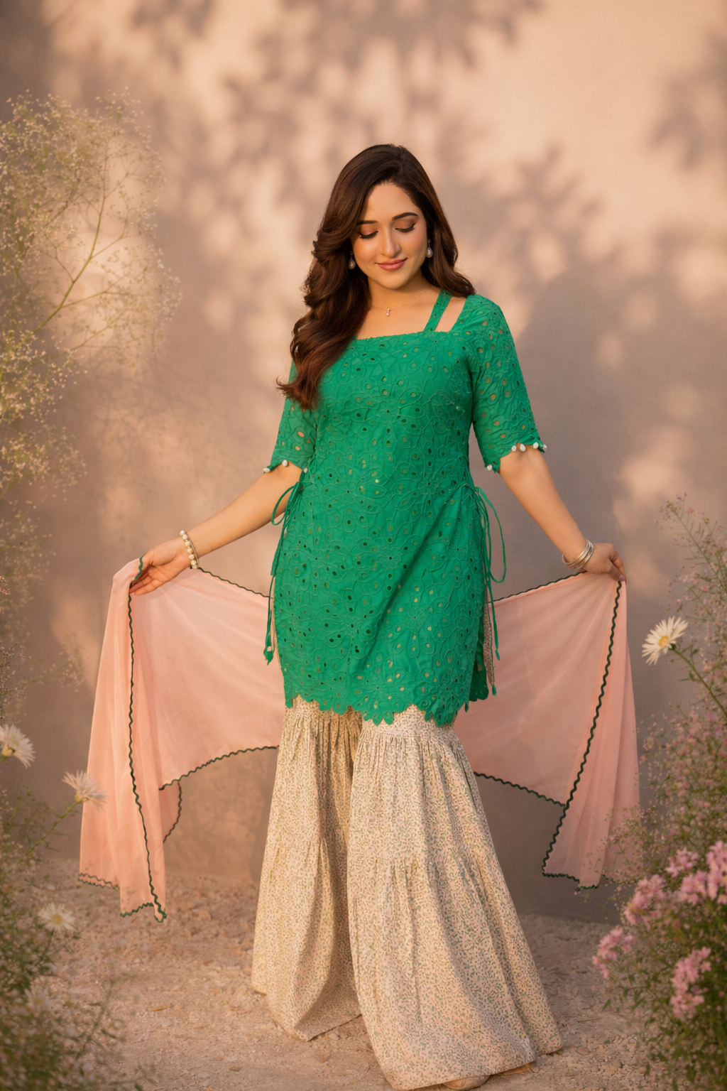 Zeenat-e-Gul | Festive Sharara Set | 3-Piece