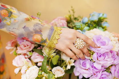 GULRANG – Ivory Multi Pastel Floral Premium Cotton 2-Piece Set