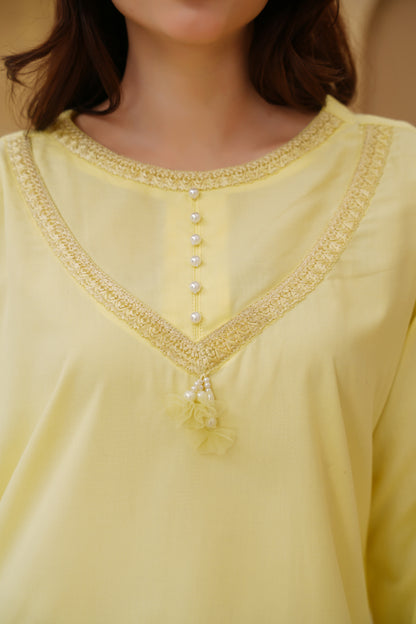 BUTTER GLOW – Butter Yellow Premium Cotton 2-Piece Set