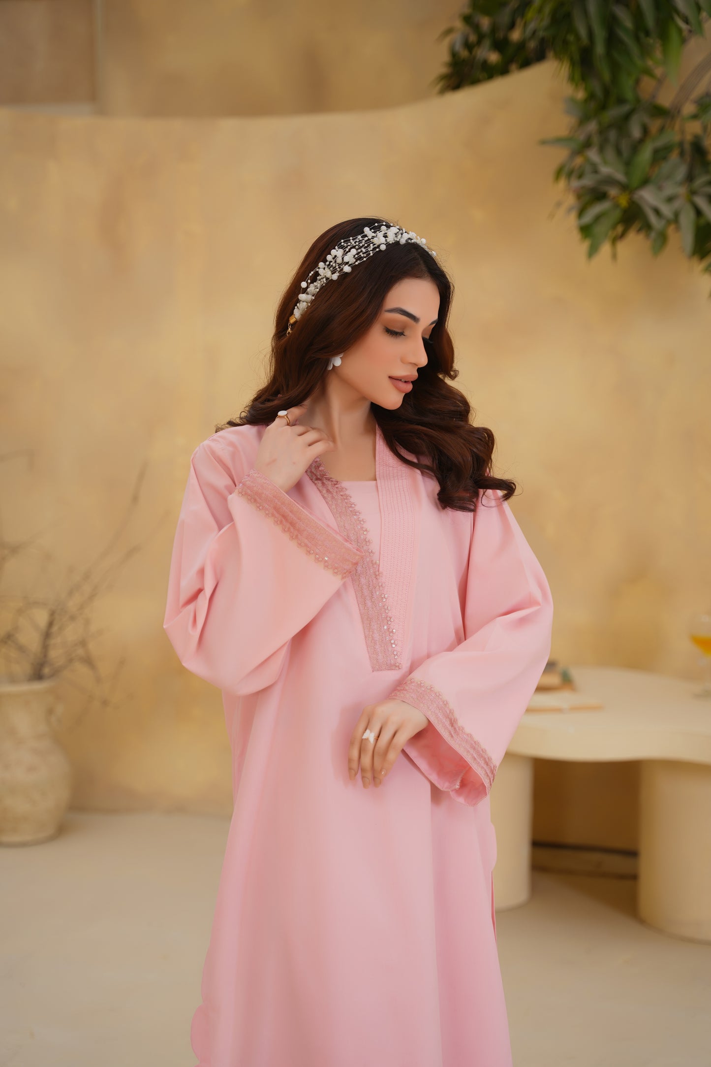 PASTEL GRACE – Tea Pink Premium Cotton 2-Piece