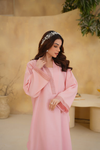 PASTEL GRACE – Tea Pink Premium Cotton 2-Piece