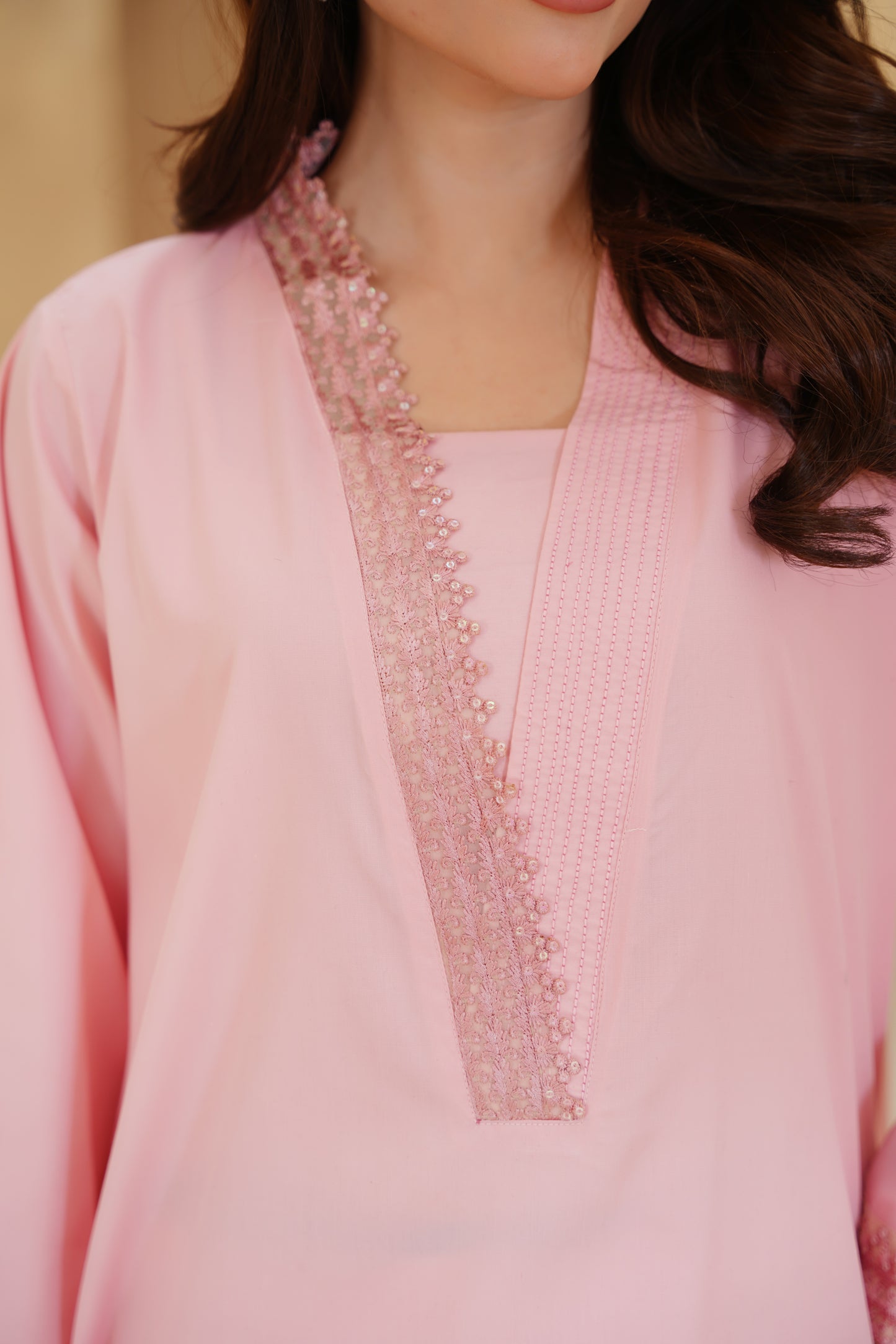 PASTEL GRACE – Tea Pink Premium Cotton 2-Piece