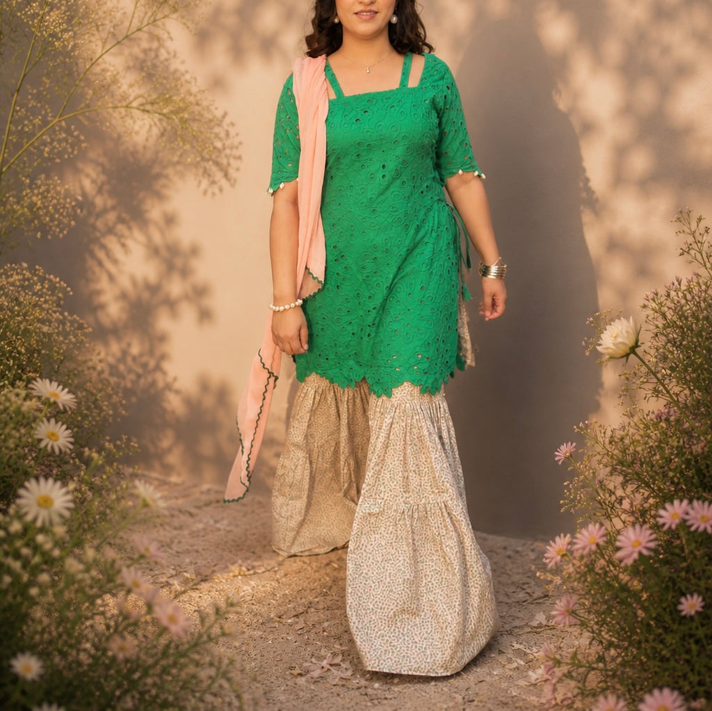 Zeenat-e-Gul | Festive Sharara Set | 3-Piece