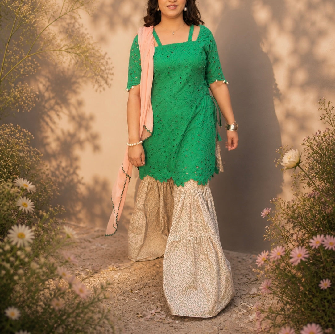 Zeenat-e-Gul | Festive Sharara Set | 3-Piece