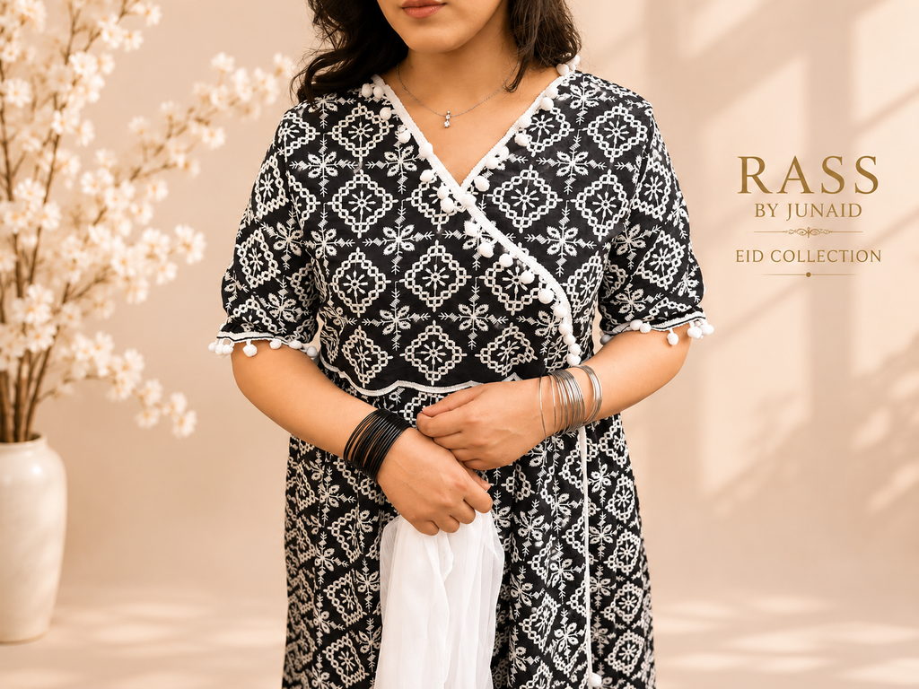Siyah Grace | Angrakha frock set | 3- Piece