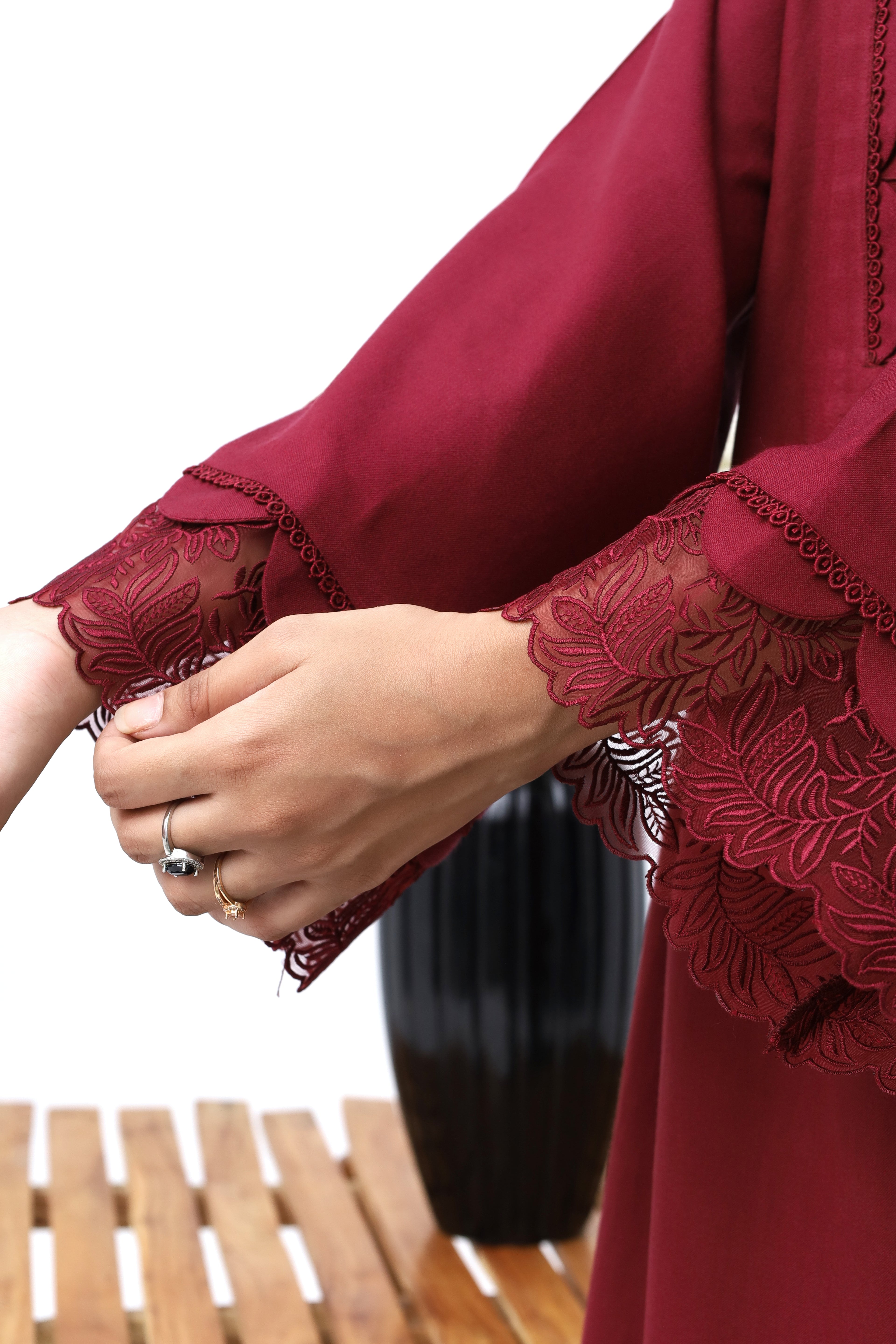 Maroon Dhanak 2-Piece Casual Set | Top and Bottom