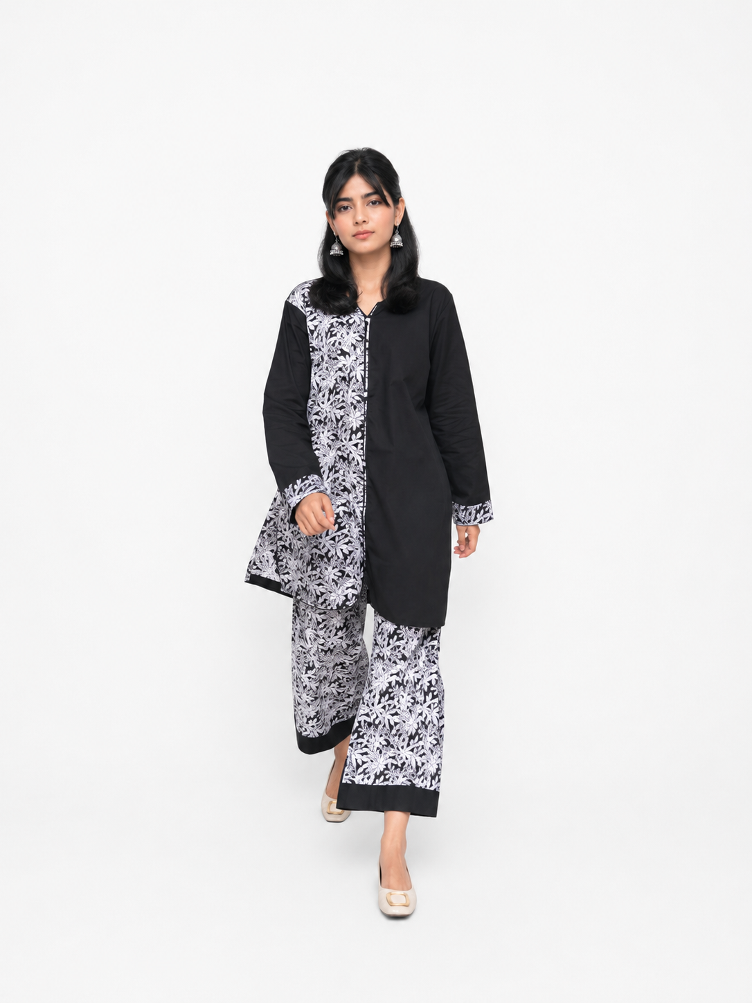 Noir Blossom | 2 piece Floral Co-Ord Set