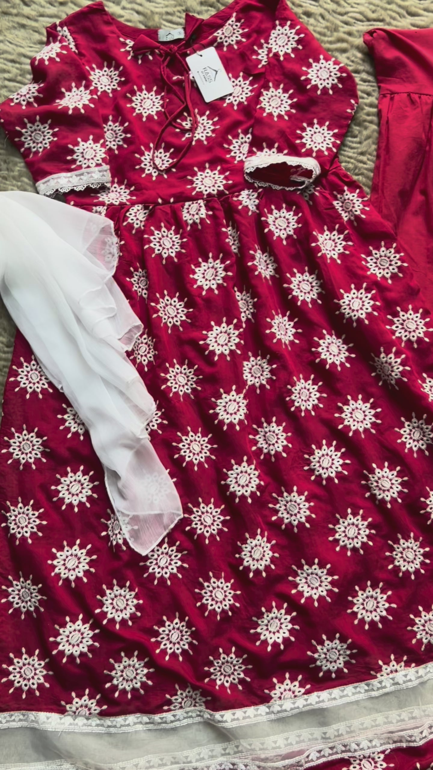 Zehra | Festive frock Set with sharara | 3-Piece